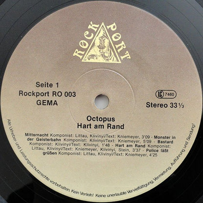 Octopus (3) : Hart Am Rand (LP, Album)