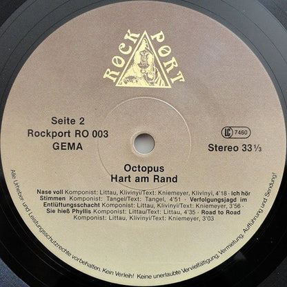 Octopus (3) : Hart Am Rand (LP, Album)