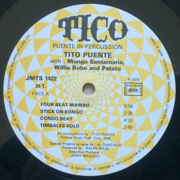 Tito Puente With Mongo Santamaria, Willie Bobo & Patato* : Puente In Percussion (LP, Album, RE, Yel)