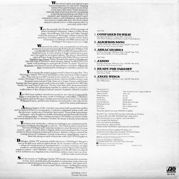 Passport (2) And Les McCann, Philip Catherine, Johnny Griffin, Buddy Guy, Pete York : Doldinger Jubilee '75 (LP, Album)