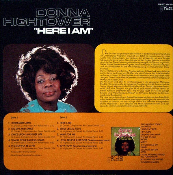 Donna Hightower : Here I Am (LP, Album)