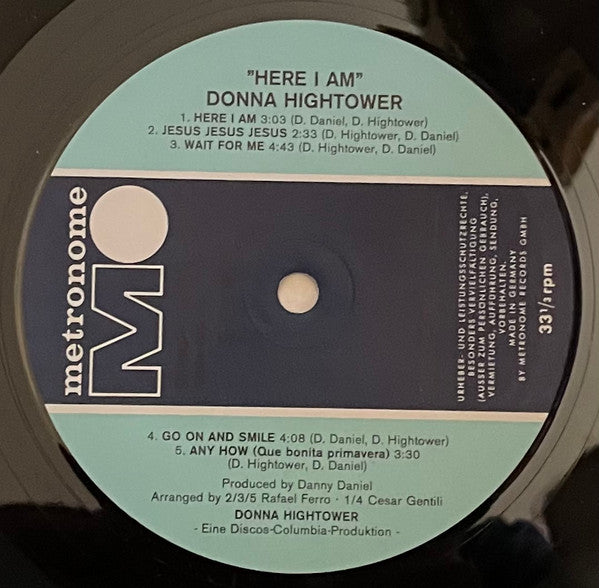 Donna Hightower : Here I Am (LP, Album)