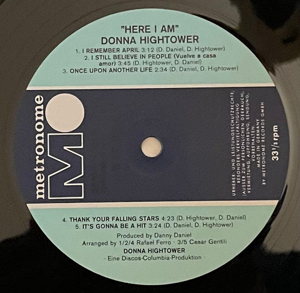 Donna Hightower : Here I Am (LP, Album)