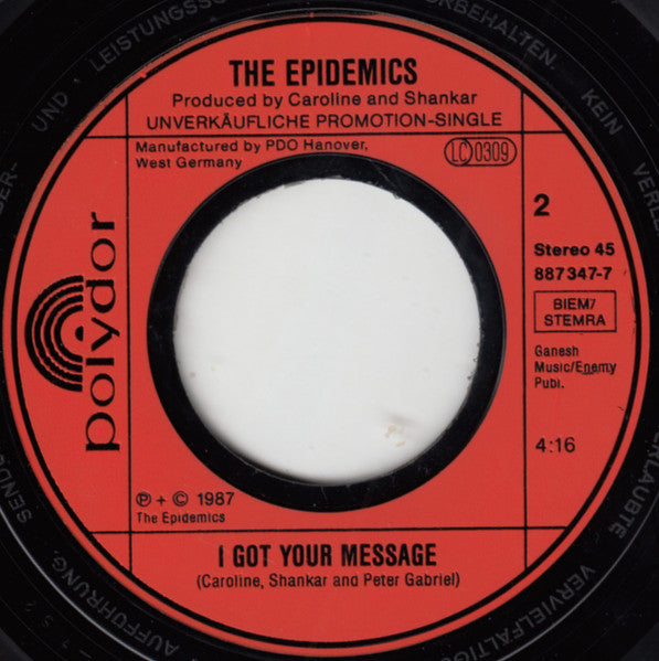 The Epidemics : Do What U Do (7", Single, Promo)