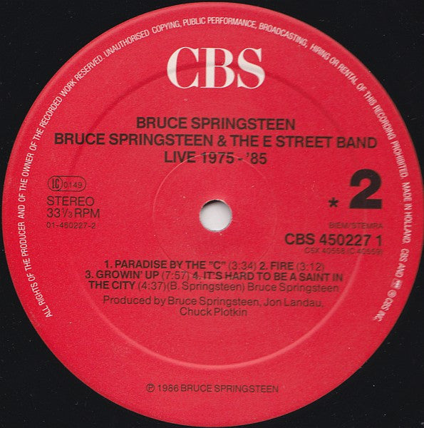 Bruce Springsteen & The E-Street Band : Live/1975-85 (5xLP, Album + Box)
