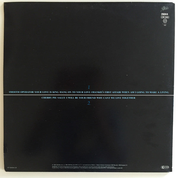 Sade : Diamond Life (LP, Album, Dar)