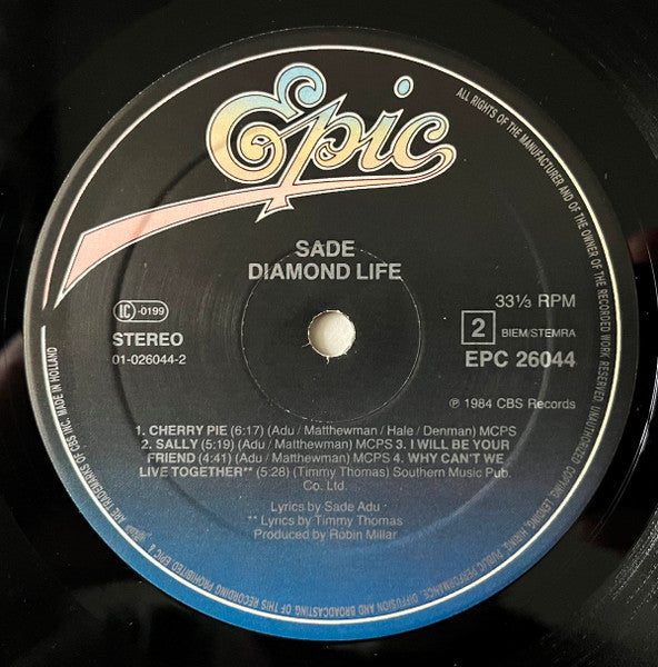 Sade : Diamond Life (LP, Album, Dar)