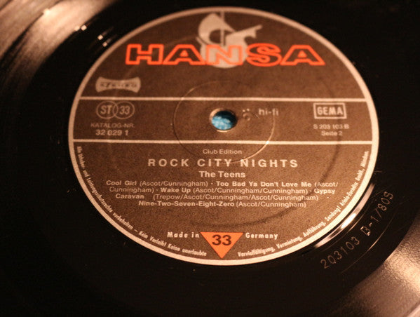 The Teens : Rock City Nights (LP, Album, Club)