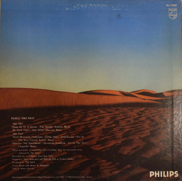 The Nice : Elegy (LP, RE)