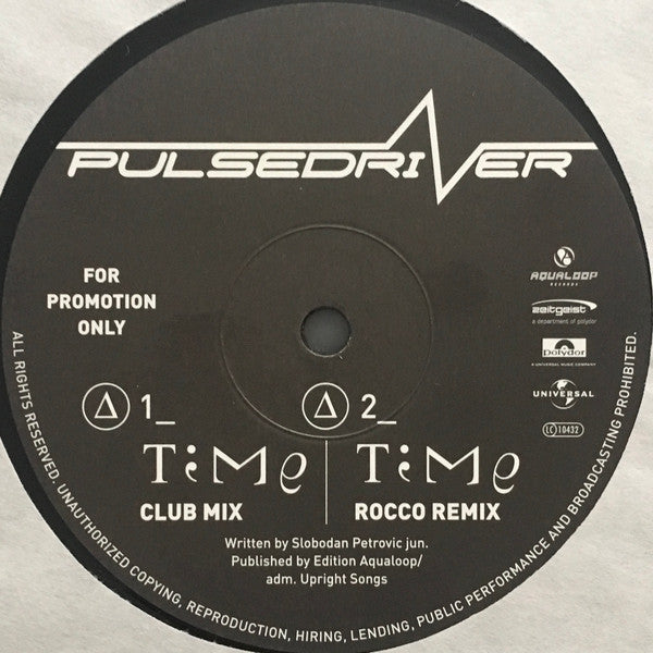 Pulsedriver : Time / Koma (12", Promo)