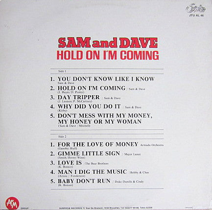 Sam And Dave* / Various : Hold On I'm Coming (LP, Comp)