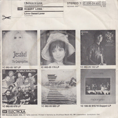 Robert Long : I Believe In Love (7", Single)