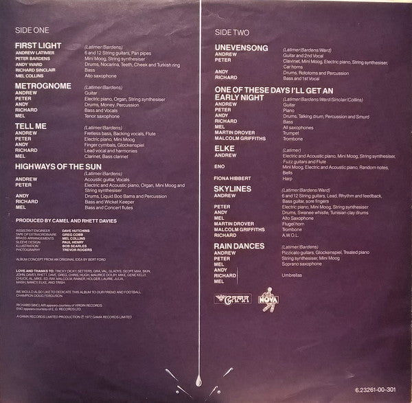 Camel : Rain Dances (LP, Album)