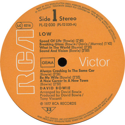 David Bowie : Low (LP, Album)