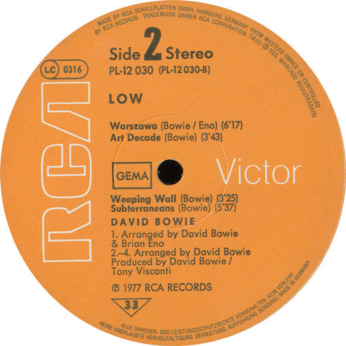 David Bowie : Low (LP, Album)