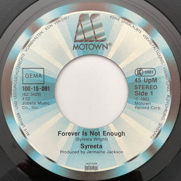 Syreeta : Forever Is Not Enough / Wish Upon A Star (7")