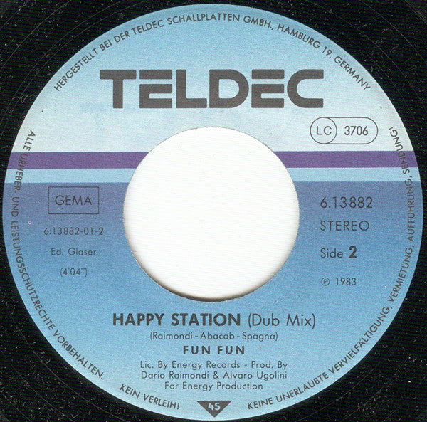 Fun Fun : Happy Station (7", Single)