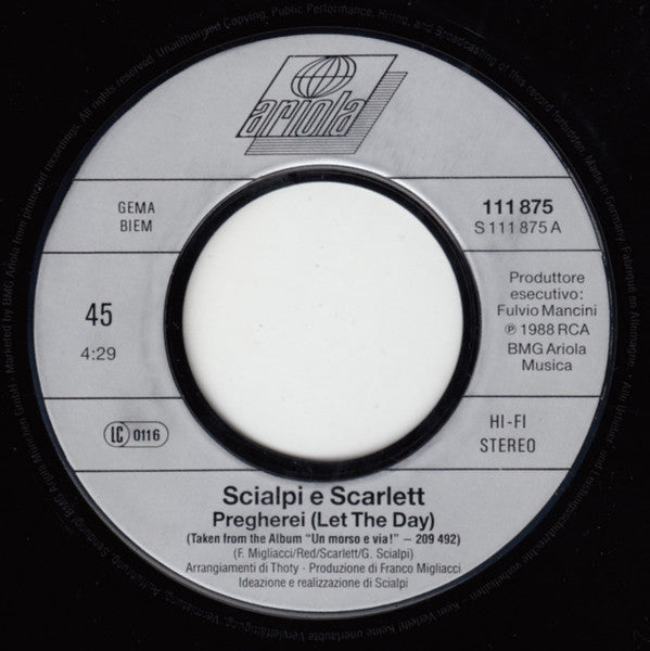 Scialpi : Pregherei (7", Single)