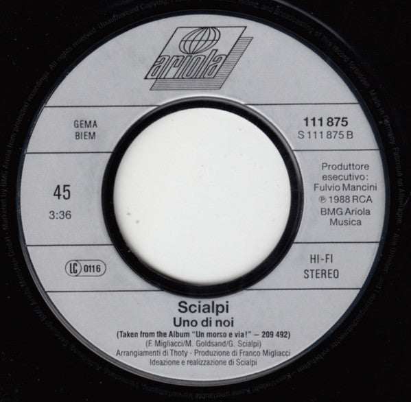 Scialpi : Pregherei (7", Single)