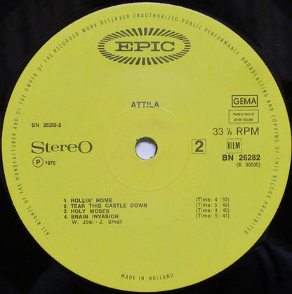 Attila (5) : Attila (LP, Album)