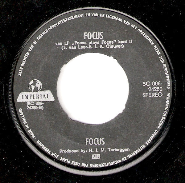 Focus (2) : House Of The King / Focus (7", Single)