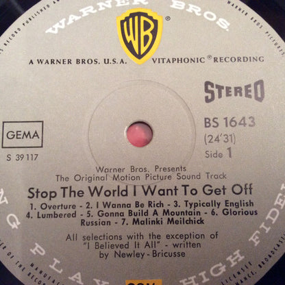 Anthony Newley, Leslie Bricusse : Stop The World I Want To Get Off (LP)