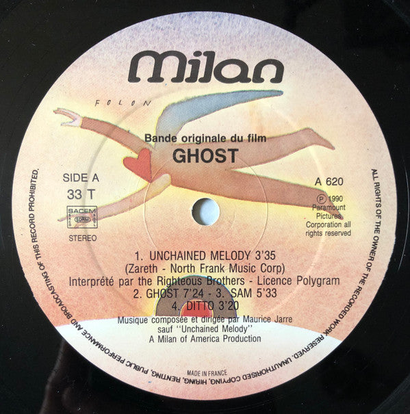 Maurice Jarre : Ghost (Original Motion Picture Soundtrack) (LP, Album)