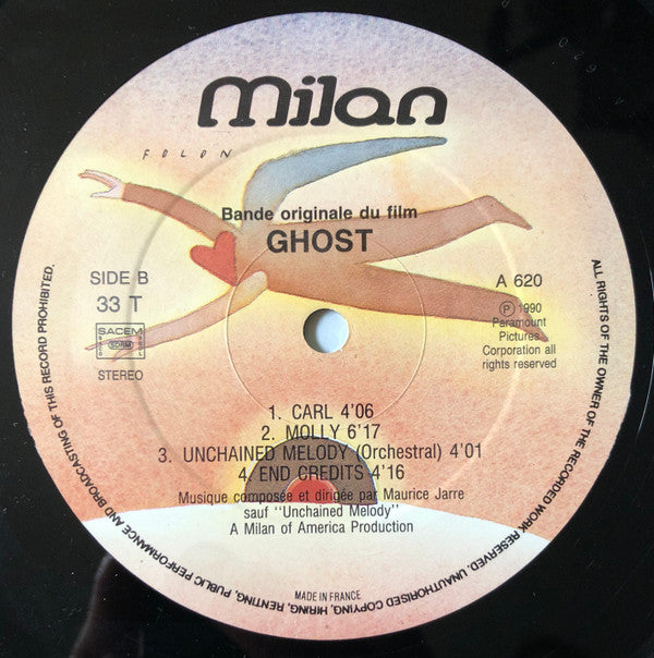 Maurice Jarre : Ghost (Original Motion Picture Soundtrack) (LP, Album)
