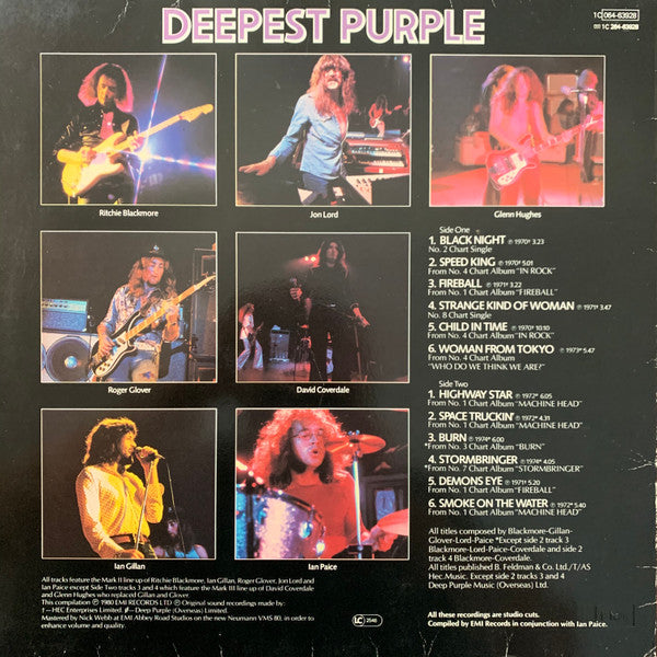 Deep Purple : Deepest Purple : The Very Best Of Deep Purple (LP, Comp)