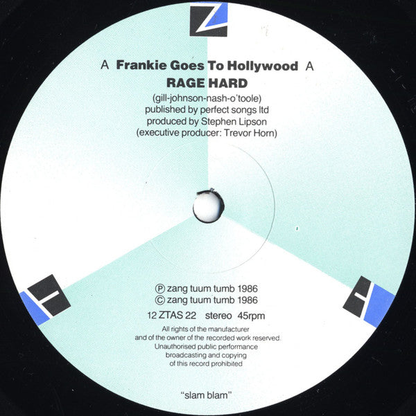 Frankie Goes To Hollywood : Rage Hard (+) (12", Single)