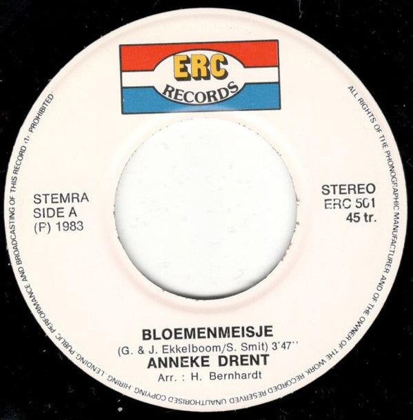 Anneke Drent : Het Bloemenmeisje / Andy (7", Single)