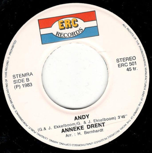 Anneke Drent : Het Bloemenmeisje / Andy (7", Single)