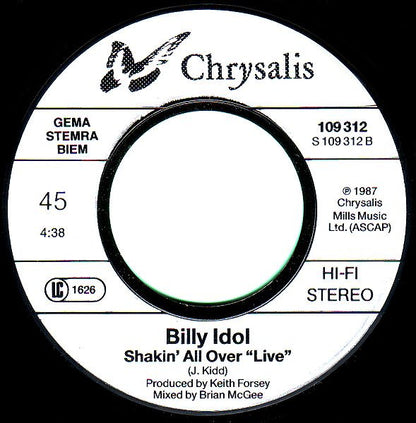 Billy Idol : Mony Mony (Live) (7", Single)