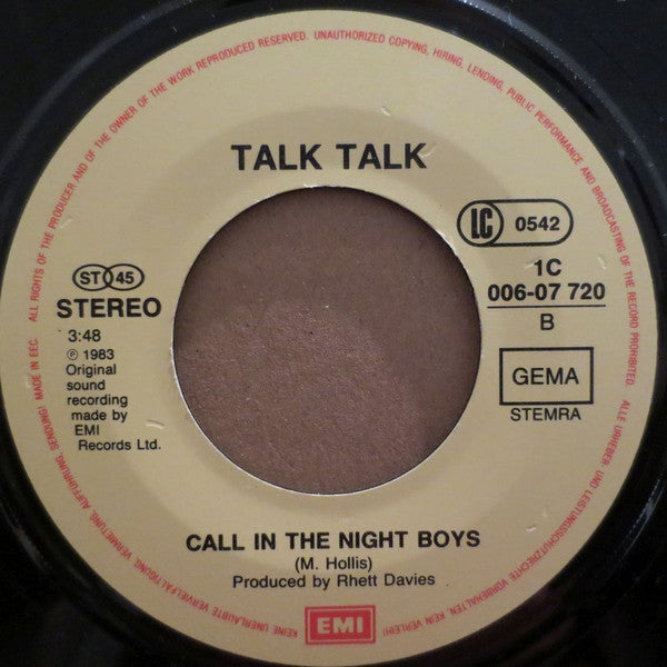 Talk Talk : My Foolish Friend (7", Single)
