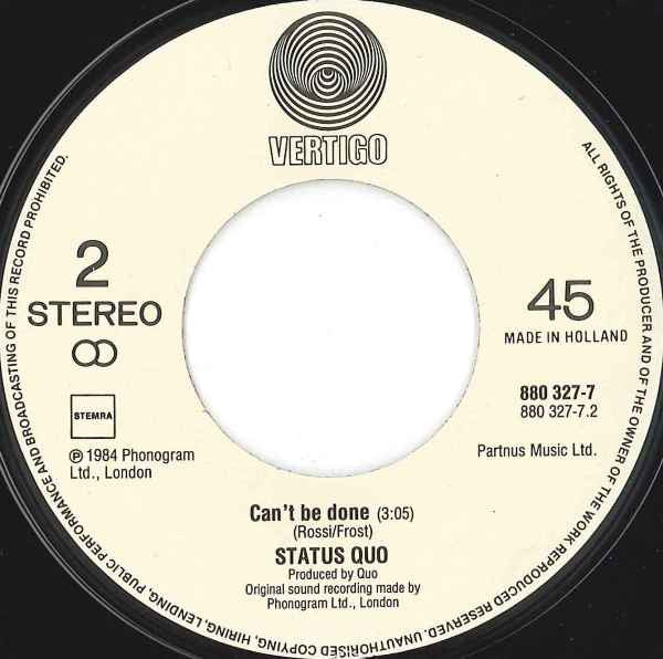 Status Quo : The Wanderer (7", Single)