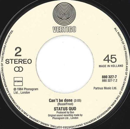 Status Quo : The Wanderer (7", Single)