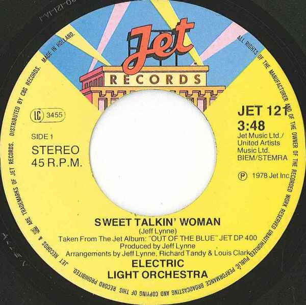 Electric Light Orchestra : Sweet Talkin' Woman (7", Single)