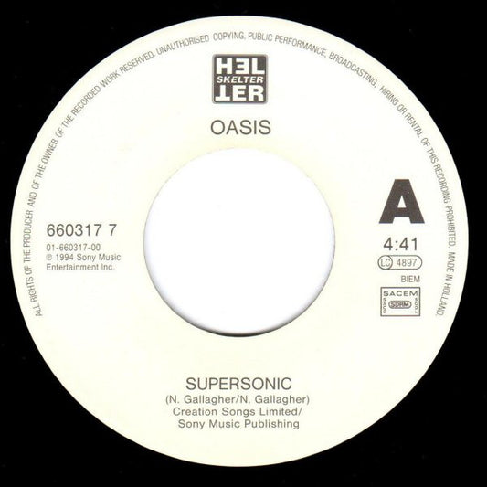 Oasis (2) : Supersonic (7", Single, Jukebox)