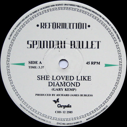 Spandau Ballet : She Loved Like Diamond (12", Single)