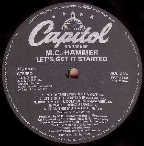 MC Hammer : Let's Get It Started (LP, Album)