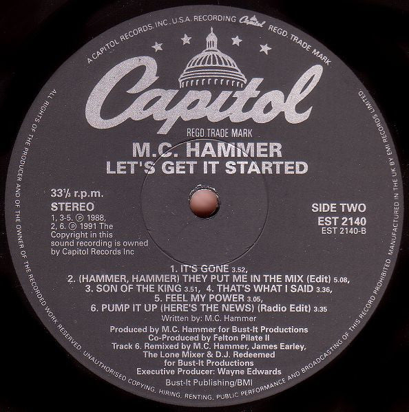 MC Hammer : Let's Get It Started (LP, Album)