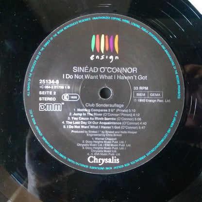 Sinéad O'Connor : I Do Not Want What I Haven't Got (LP, Album, Club)
