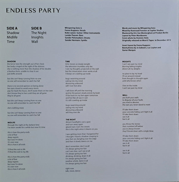 Whispering Sons : Endless Party (12", EP, RE)