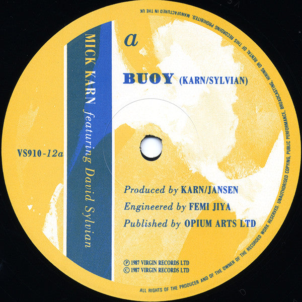 Mick Karn Featuring David Sylvian : Buoy (12", Single)