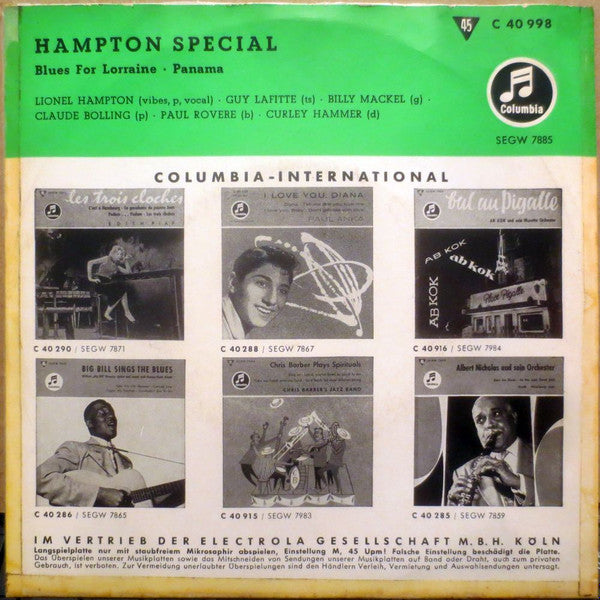 Lionel Hampton : Hampton Special (7", EP)