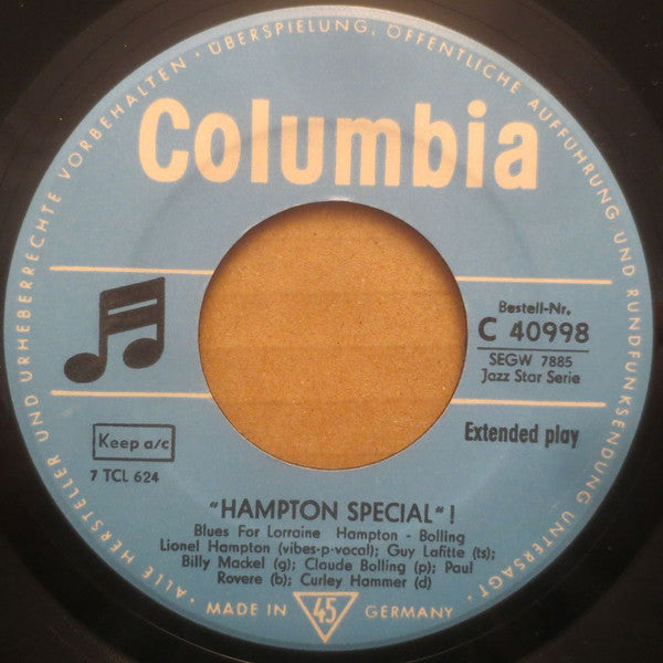 Lionel Hampton : Hampton Special (7", EP)