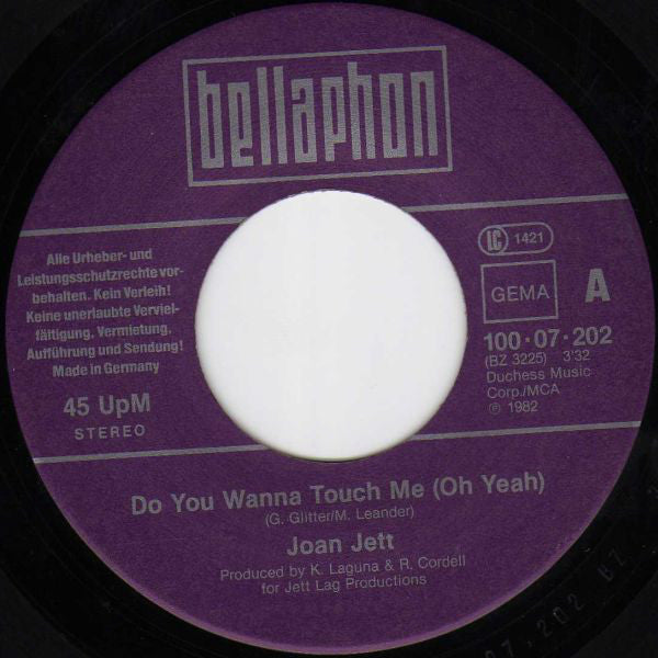 Joan Jett : Do You Wanna Touch Me (Oh Yeah) (7", Single)