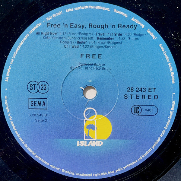 Free : Free & Easy, Rough & Ready (LP, Comp, RE)