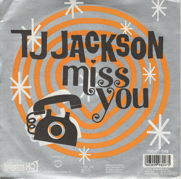 T J Jackson : Miss You (7", Single)