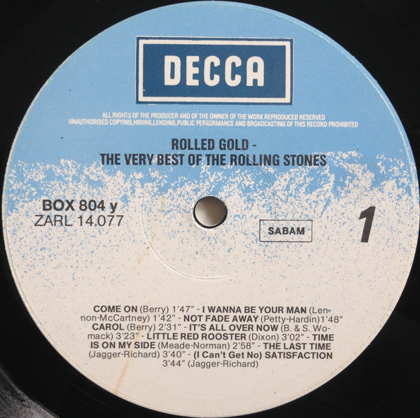 The Rolling Stones : Rolled Gold - The Very Best Of The Rolling Stones (2xLP, Comp, Whi)
